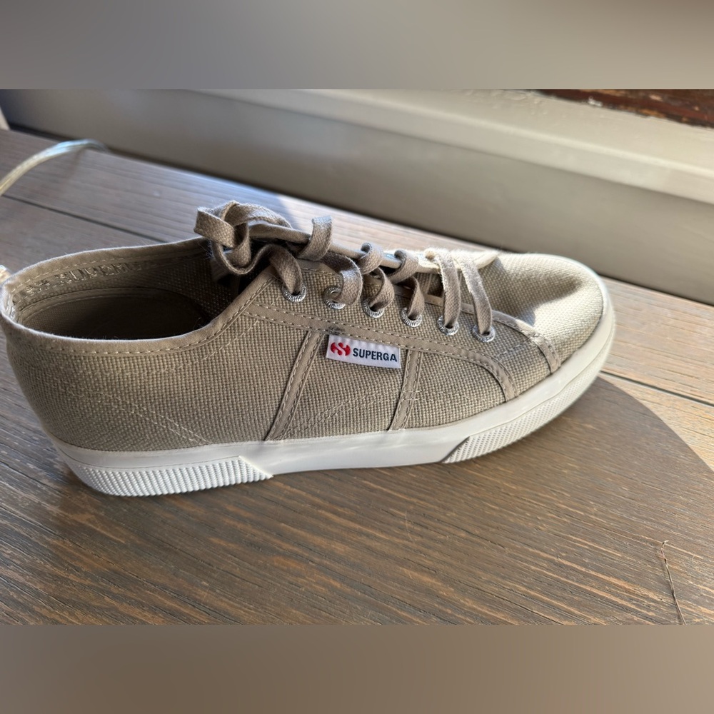 Superga Men's Taupe Canvas Sneakers